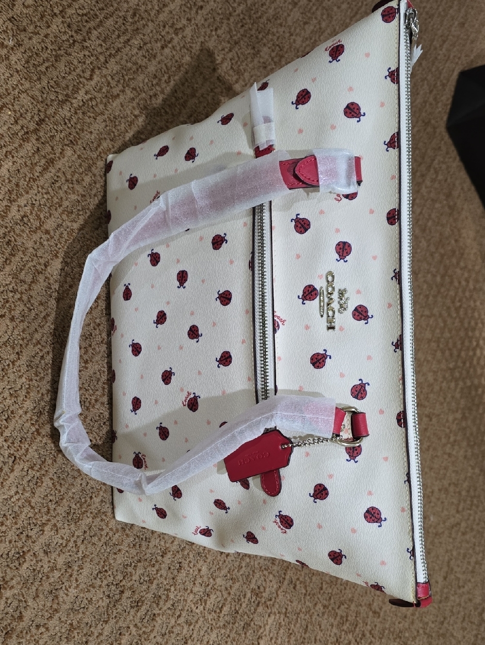 NWT-Coach Ladybug Print Gallery Tote - Picture 2 of 15